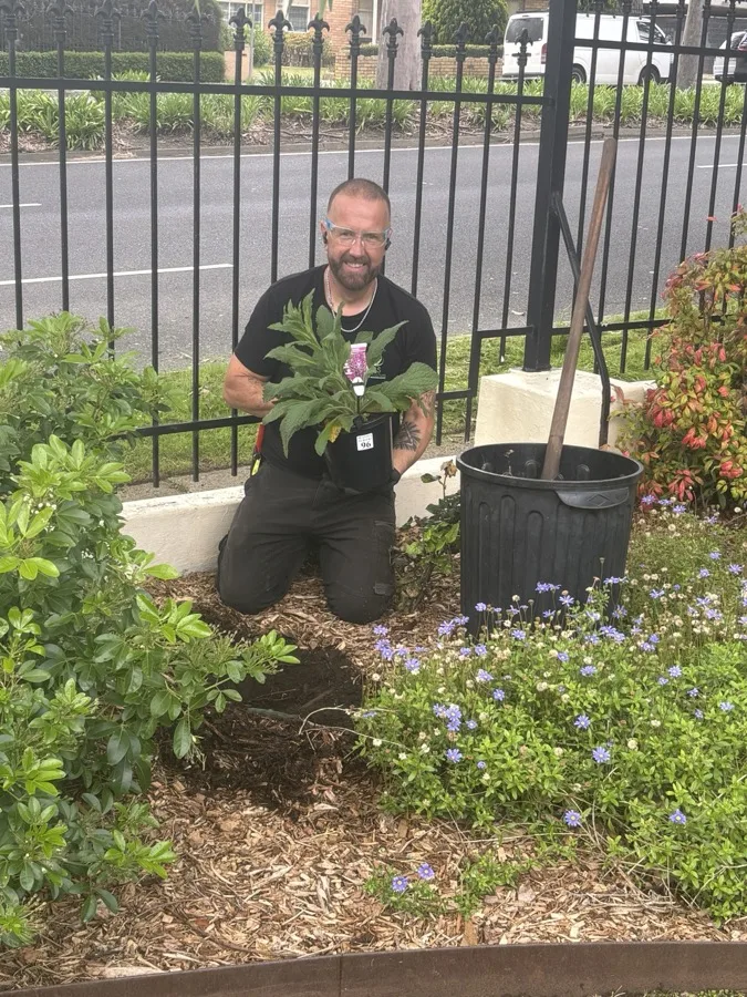 ABS Horticulture team members working together in a Melbourne garden
